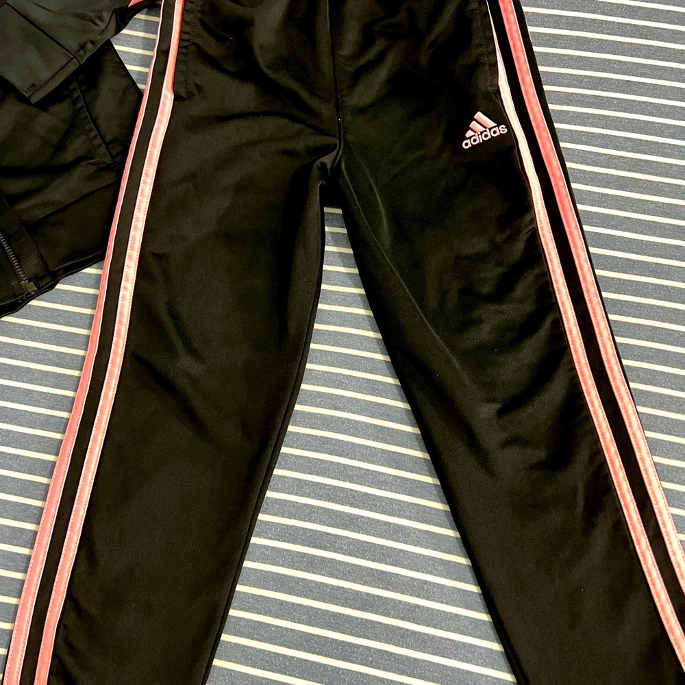 Adidas Black And Pink Stripe Tracksuit Sizes (6X) - Picture 4 of 4